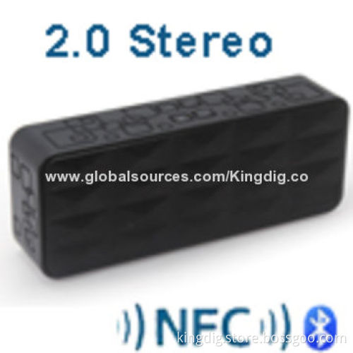 NFC Stereo Bluetooth Speaker, Classic Design, Supports Handsfree Calls and Line-in